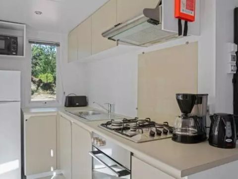MOBILHOME 5 personnes - Comfort | 3 Ch. | 5 Pers. | Terrasse surélevée | Clim.