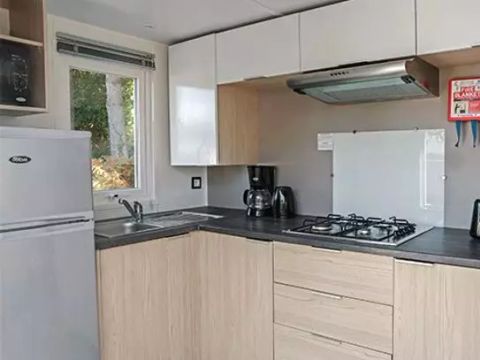Mobilhome 4 personnes - Comfort | 2 Ch. | 4 Pers. | Terrasse surélevée | 2 SDB | Clim. | TV