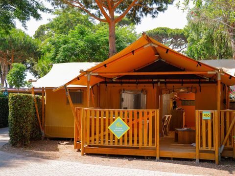 TENTE TOILE ET BOIS 6 personnes - hu Glamp Premium XL	Tenda