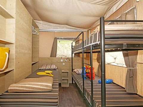 TENTE TOILE ET BOIS 5 personnes - Super Lodge | 2 Ch. | 4/5 Pers.
