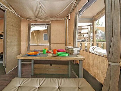 TENTE TOILE ET BOIS 5 personnes - Super Lodge | 2 Ch. | 4/5 Pers.