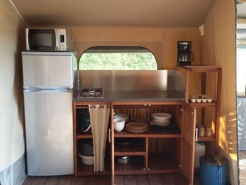 TENTE TOILE ET BOIS 5 personnes - KENYA, sans sanitaires