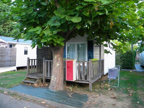 Mobilhome 2 personnes - H28 - CLIM - 1 chambre - Conf ideal couple Lit de 160