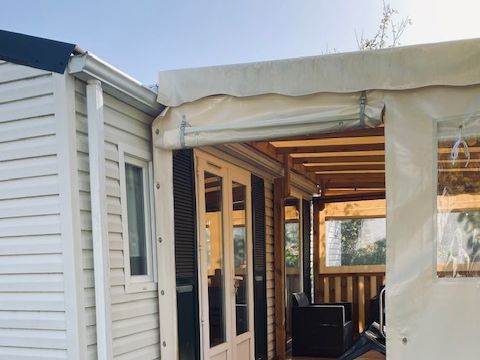 Mobilhome 4 personnes - H - 07 - CLIM - 2 chambres - Grande Terrasse