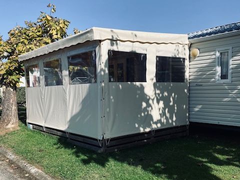 Mobilhome 4 personnes - H - 07 - CLIM - 2 chambres - Grande Terrasse