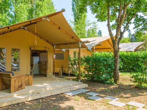 Tente en toile et en bois 5 personnes - SLOW LODGE - Sans sanitaire
