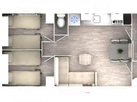 Mobilhome 6 personnes - Confort - 3 chambres
