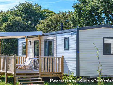 MOBILHOME 4 personnes - Premium 28m² - 2 chambres + TV + Terrasse + draps et serviettes