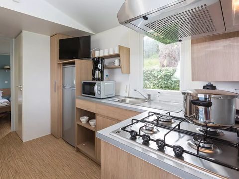 MOBILHOME 4 personnes - Premium 28m² - 2 chambres + TV + Terrasse + draps et serviettes