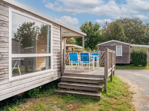MOBILHOME 6 personnes - Premium 32m² - 3 chambres + TV + lave-vaisselle + Terrasse + draps + serviettes