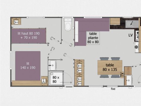 MOBILHOME 8 personnes - KLASSIC 4/8 XXL