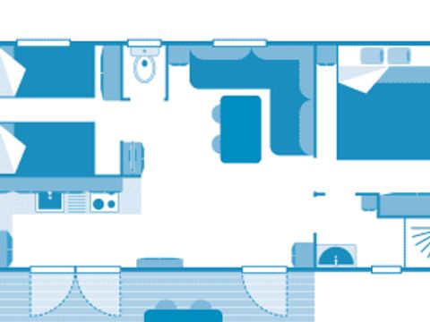 Mobilhome 4 personnes - Cottage 4p 2ch ****