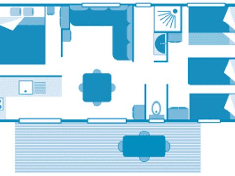 Mobilhome 6 personnes - Cottage 6p 3ch ****