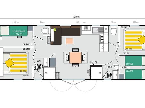 MOBILHOME 8 personnes - COTTAGE 8