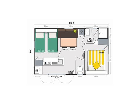 Mobilhome 4 personnes - COLOR 4