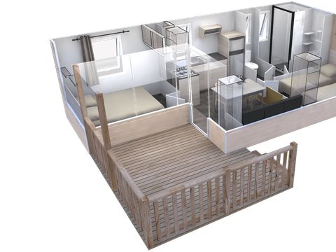 MOBILHOME 4 personnes - TRIGANO CONFORT  2 chambres 4 personnes 29m2