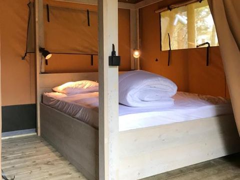 TENTE TOILE ET BOIS 5 personnes - Tente safari 37m²