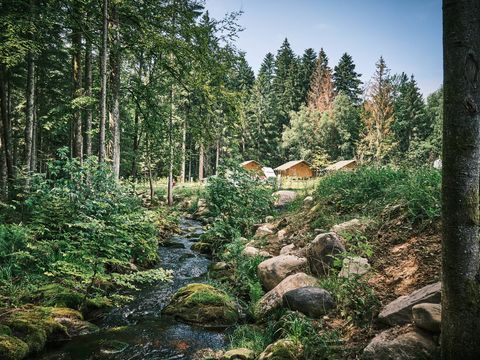 TENTE TOILE ET BOIS 5 personnes - Tente safari 37m²