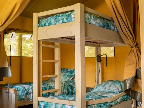 TENTE TOILE ET BOIS 5 personnes - Tente safari 37m²