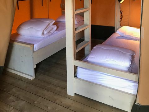 TENTE TOILE ET BOIS 5 personnes - Tente safari 37m²