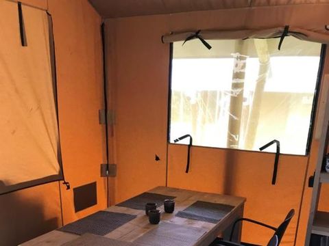 TENTE TOILE ET BOIS 5 personnes - Tente safari 37m²