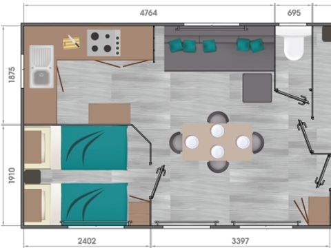 MOBILHOME 4 personnes - SAVANAH (Vue mer)