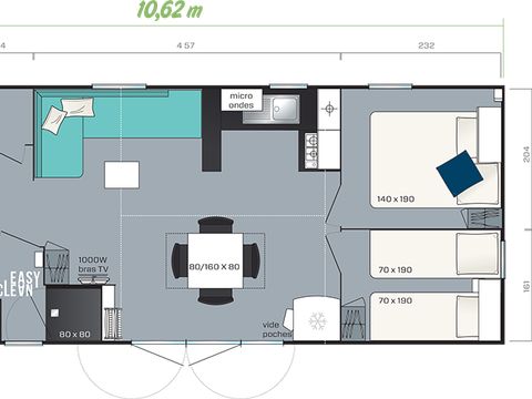 MOBILHOME 8 personnes - SMALA