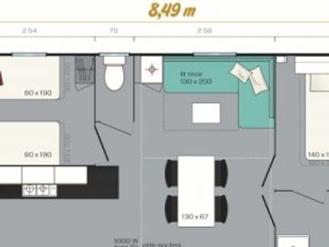 MOBILHOME 4 personnes - RIVIERA