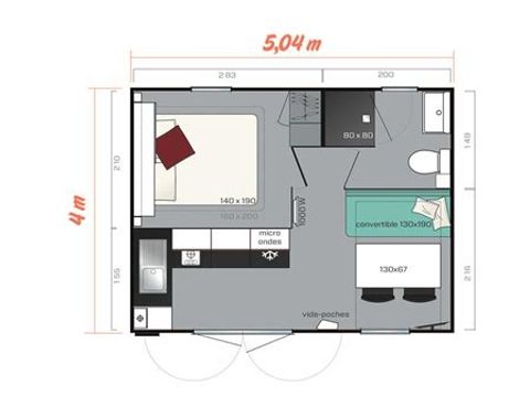 MOBILHOME 2 personnes - CAHITA