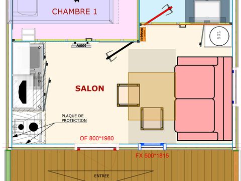 CHALET 2 personnes - Confort - 16m² - 1 chambre