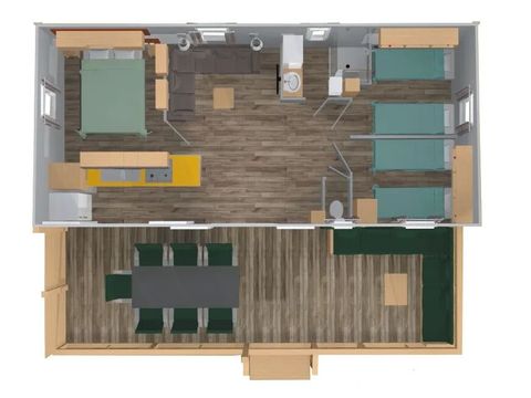 MOBILHOME 6 personnes - Supreme 3 chambres Lounge