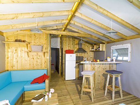 Bungalow 4 personnes - Ecolodge - 2 chambres - 32 m² - TV - CLIM