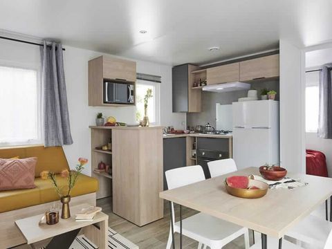 MOBILHOME 6 personnes - Cottage des Familles 3 CH - 2 SDB - 6 PERS 38 m² - TV + CLIM + LV + DRAPS (inclus à la location à la semaine)