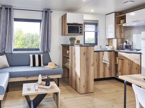 MOBILHOME 4 personnes - Cottage des Familles 2 CH - 4 PERS 32 m² - TV + CLIM + LV + DRAPS (inclus à la location à la semaine)