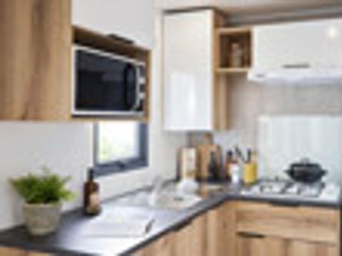 MOBILHOME 6 personnes - Premium 3 CH- 6 PERS 32 m² - TV + CLIM + LV + DRAPS (inclus à la semaine) : A/D  dimanche