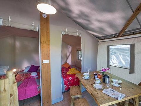 TENTE TOILE ET BOIS 4 personnes - Tente Lodge | 2 Ch. | 4 Pers. | Sans SDB