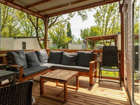 MOBILHOME 6 personnes - Mobil-home | Premium | 3 Ch. | 6 Pers. | Terrasse Lounge | Clim. | TV