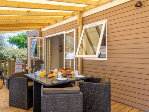 MOBILHOME 6 personnes - Premium | 3 Ch. | 6 Pers. | Terrasse Lounge | Clim.