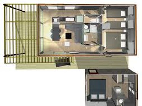 CHALET 6 personnes - ATLANTIS GRIS + 1 suite parentale dans un chalet séparé