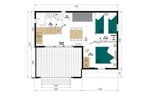 CHALET 5 personnes - HEGOA 4/5 personnes - 2 chambres + douche XL