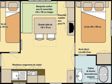 MOBILHOME 6 personnes - MH2 SUPER MERCURE 26 m²
