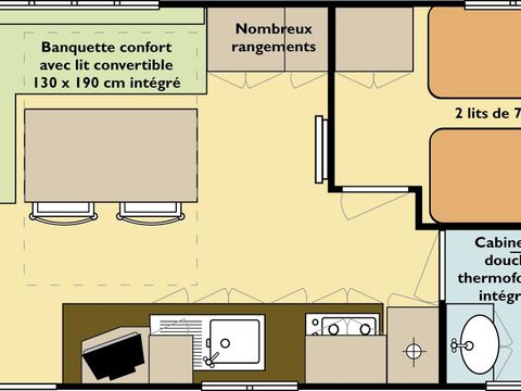 MOBILHOME 4 personnes - LE FAUNE