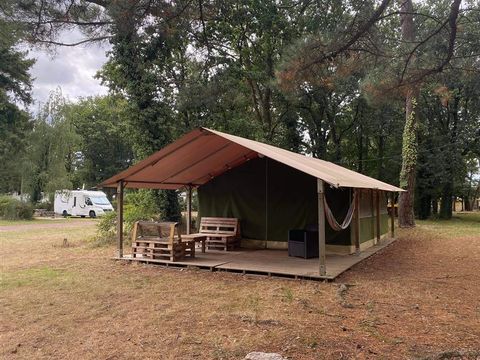 Tente en toile et en bois 5 personnes - AMERICAINE
