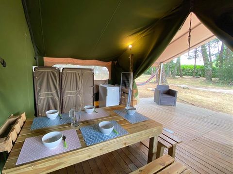 TENTE TOILE ET BOIS 5 personnes - AMERICAINE