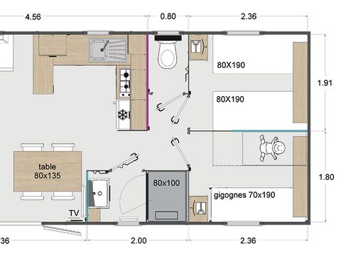 MOBILHOME 6 personnes - LO100