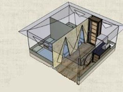 BUNGALOW TOILÉ 5 personnes - 2 chambres 16m², sans sanitaires