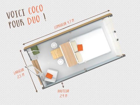 Bungalow toilé 2 personnes - Coco Duo