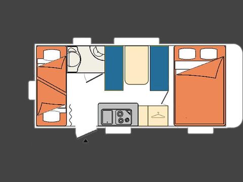 CARAVANE 4 personnes - 25 m2 sans sanitaires