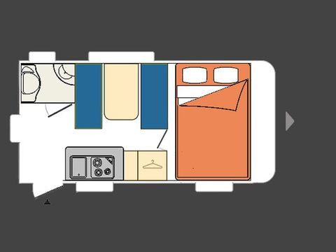CARAVANE 2 personnes - 25 m2 sans sanitaires