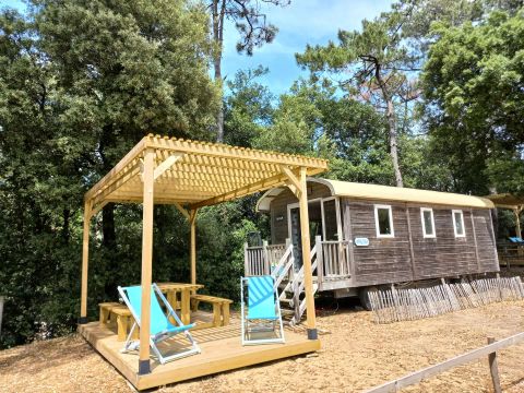 HÉBERGEMENT INSOLITE 4 personnes - Roulotte ESSENTIEL 3 Pièces 4 Personnes + TV